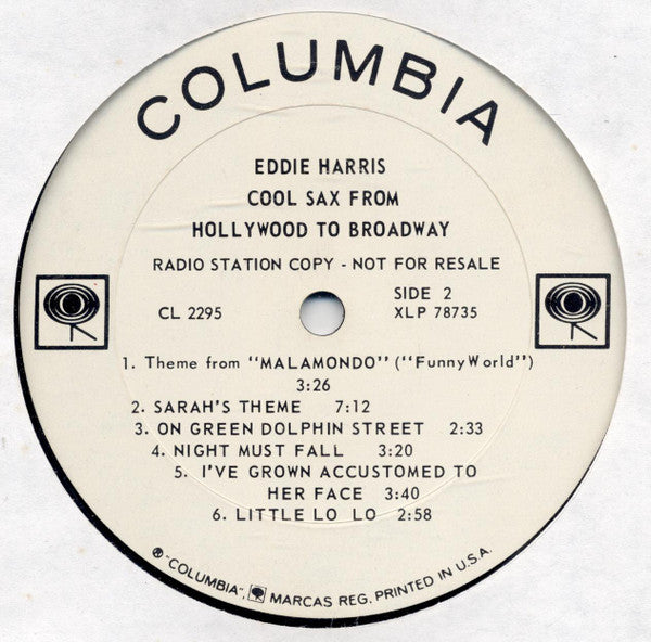 Eddie Harris : Cool Sax From Hollywood To Broadway (LP, Mono, Promo)