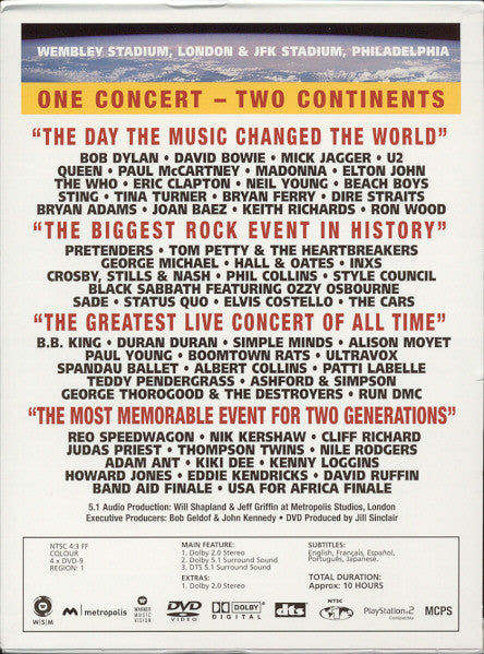 Various : Live Aid (4xDVD-V, NTSC + Box)