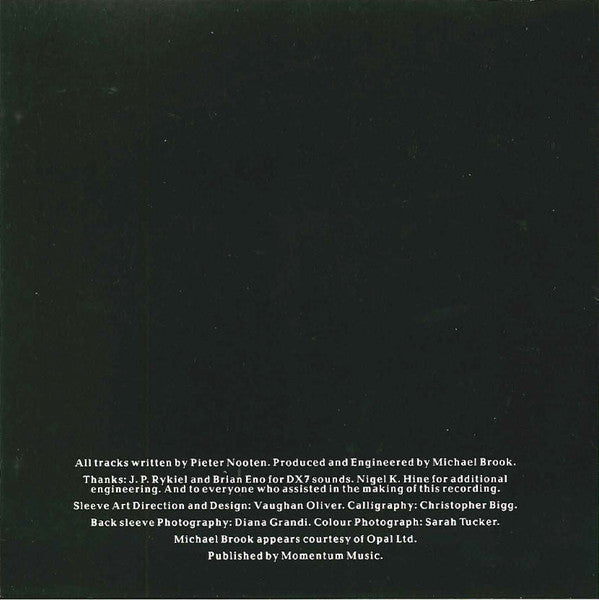Pieter Nooten • Michael Brook : Sleeps With The Fishes (CD, Album)