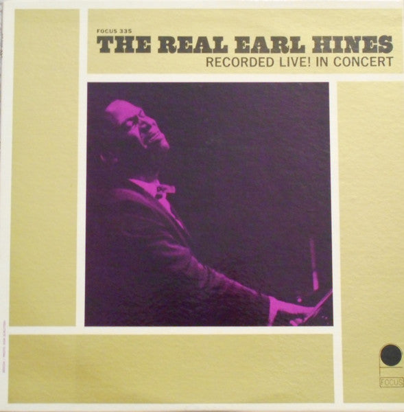 Earl Hines : The Real Earl Hines Recorded Live! In Concert (LP, Album, Mono)