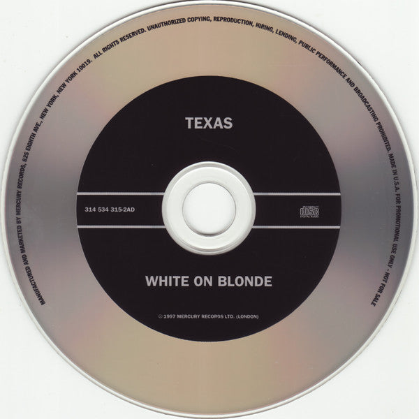 Texas : White On Blonde (CD, Album, Promo)