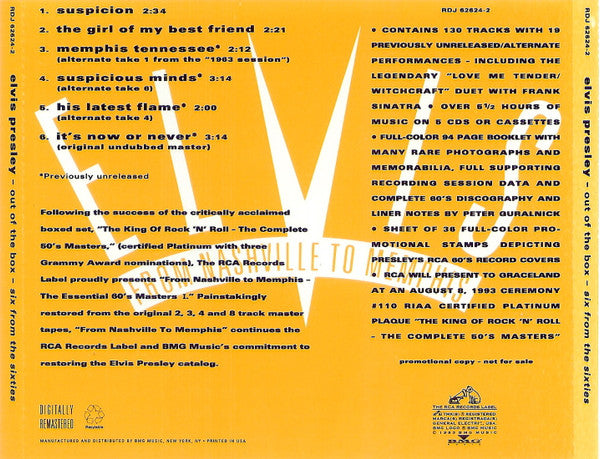 Elvis Presley : Out Of The Box - Six From The Sixties (CD, Comp, Promo, Smplr)