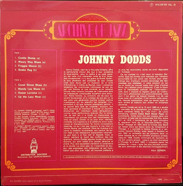 Johnny Dodds : Weary Way Blues (LP, Comp)