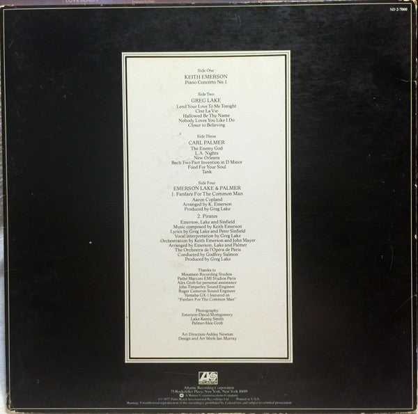 Emerson, Lake & Palmer : Works (Volume 1) (2xLP, Album, RI,)