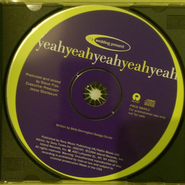 The Wedding Present : Yeah Yeah Yeah Yeah Yeah (CD, Single, Promo)