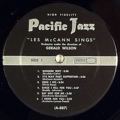 Les McCann, Orchestra Under The Direction Of Gerald Wilson* : Les McCann Sings (LP, Album, Mono)