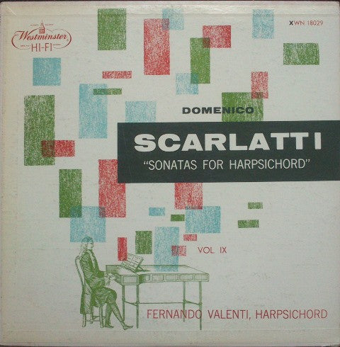 Fernando Valenti, Domenico Scarlatti : Scarlatti Sonatas For Harpsichord Vol. 9 (LP, Album, Mono)