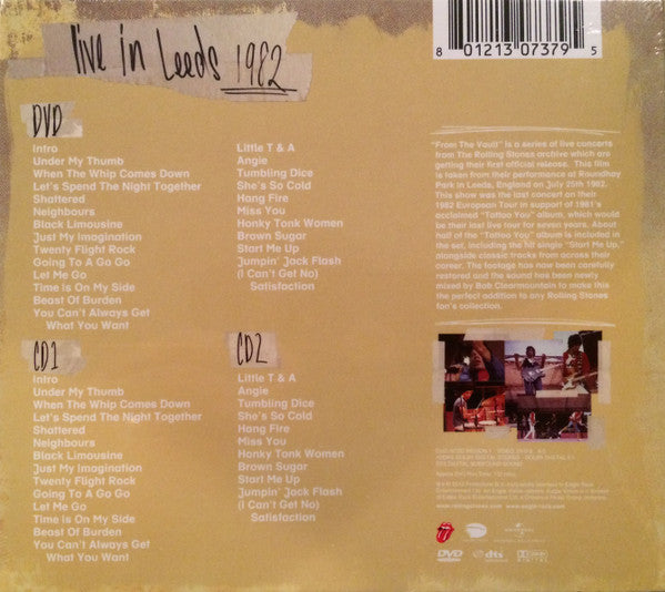 The Rolling Stones : Live In Leeds 1982 (DVD, Multichannel, NTSC, Reg + 2xCD, Album)