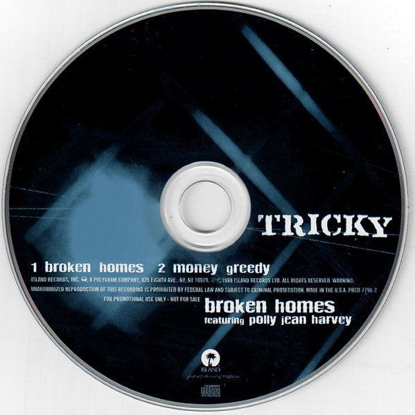 Tricky Featuring PJ Harvey : Broken Homes / Money Greedy (CD, Single, Promo)