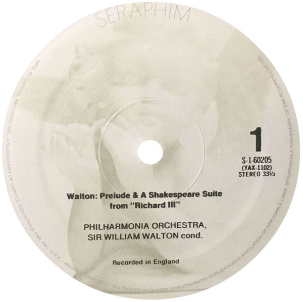 Sir William Walton, Philharmonia Orchestra : Sir William Walton Conducts His Great Film Music (Henry V / Hamlet / Richard III) (LP, RE)