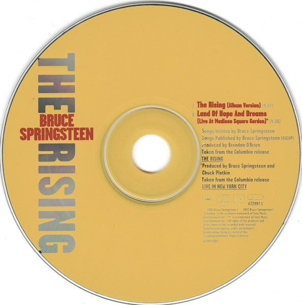 Bruce Springsteen : The Rising (CD, Single, Car)