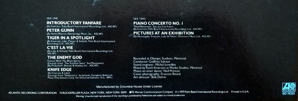 Emerson, Lake & Palmer : In Concert (LP, Album, Club)