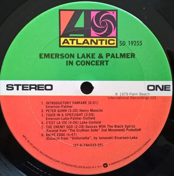 Emerson, Lake & Palmer : In Concert (LP, Album, Club)