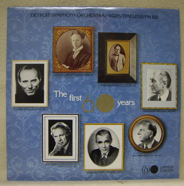 Detroit Symphony Orchestra, Paul Paray, Sixten Ehrling, Antal Dorati, Gary Bertini, Ossip Gabrilowitsch, Victor Kolar : The First 60 Years (LP, Comp, Ltd)