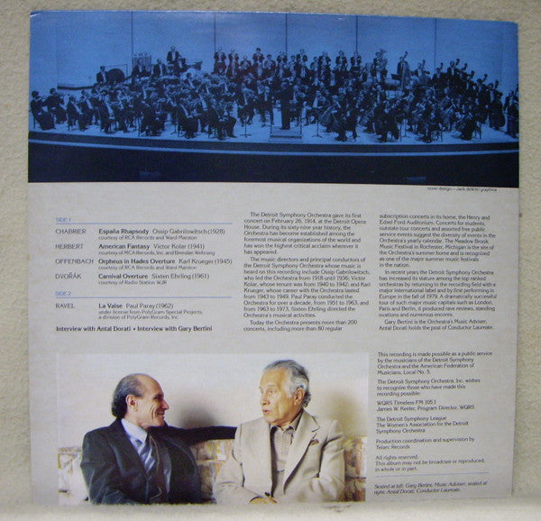 Detroit Symphony Orchestra, Paul Paray, Sixten Ehrling, Antal Dorati, Gary Bertini, Ossip Gabrilowitsch, Victor Kolar : The First 60 Years (LP, Comp, Ltd)