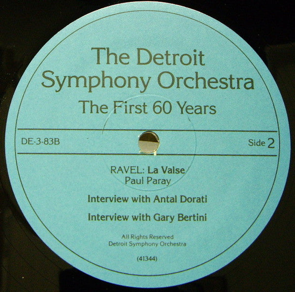 Detroit Symphony Orchestra, Paul Paray, Sixten Ehrling, Antal Dorati, Gary Bertini, Ossip Gabrilowitsch, Victor Kolar : The First 60 Years (LP, Comp, Ltd)