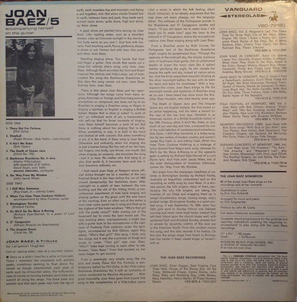 Joan Baez : 5 (LP, Album, Club)