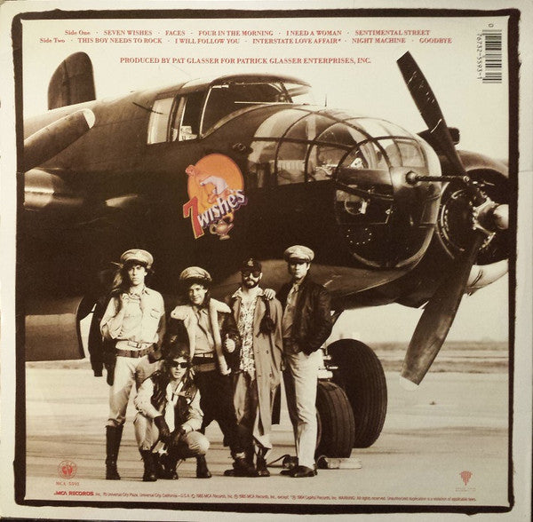 Night Ranger : 7 Wishes (LP, Album, Pin)