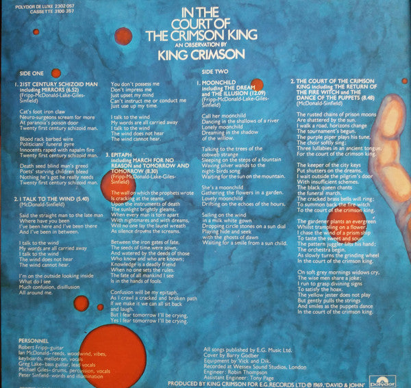 King Crimson : In The Court Of The Crimson King (An Observation By King Crimson) (LP, Album, RE, Gat)