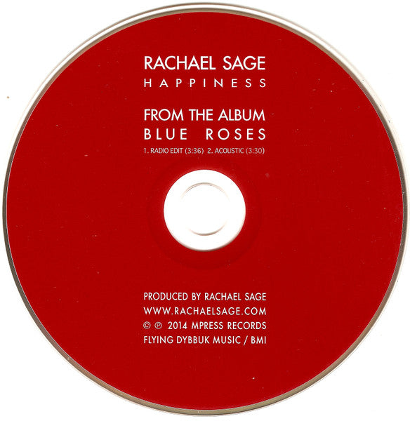 Rachael Sage : Happiness (Maddie's Song) (CD, Single, Promo)