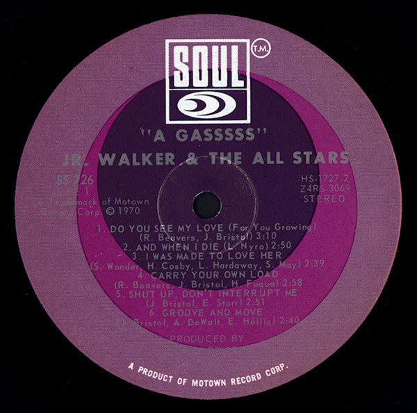 Junior Walker & The All Stars : A Gasssss (LP, Album, Ind)