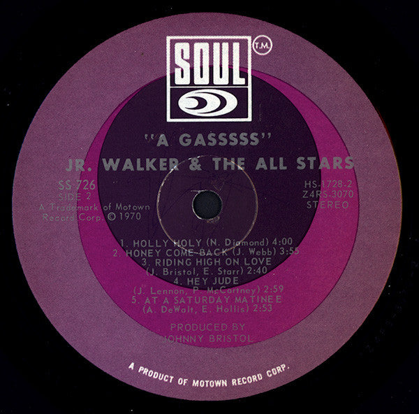 Junior Walker & The All Stars : A Gasssss (LP, Album, Ind)