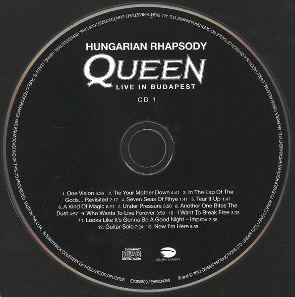 Queen : Hungarian Rhapsody (Live In Budapest) (Blu-ray, RE, Multichannel + 2xCD, Album, RE + RM)