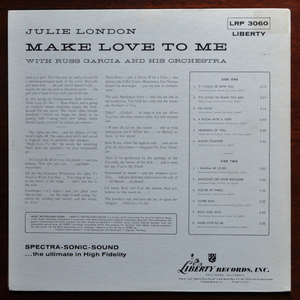 Julie London : Make Love To Me (LP, Album, Mono, Ind)