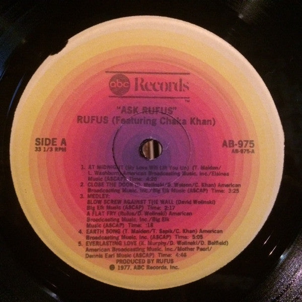 Rufus & Chaka Khan : Ask Rufus (LP, Album, PRC)