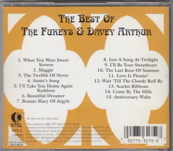 The Fureys & Davey Arthur : The Best Of The Fureys & Davey Arthur (CD, Album, Comp)