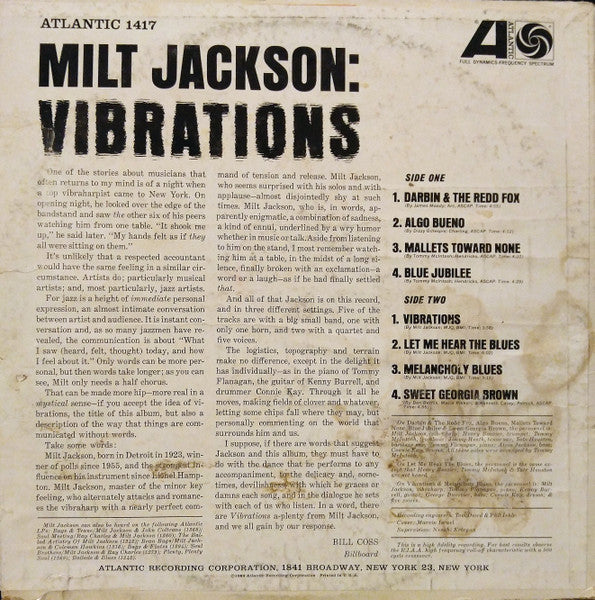 Milt Jackson : Vibrations (LP)