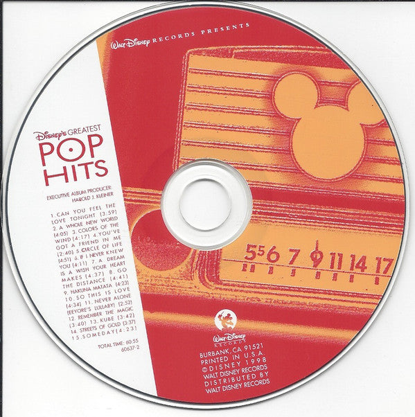 Various : Disney's Greatest Pop Hits: A Decade Of Radio Singles (CD, Comp)