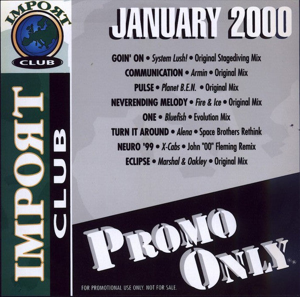 Various : Promo Only Import Club: January 2000 (CD, Comp, Promo)