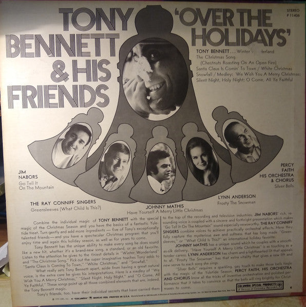 Tony Bennett, Various : Tony Bennett & His Friends Over The Holidays (LP, Comp)