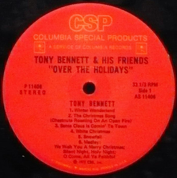 Tony Bennett, Various : Tony Bennett & His Friends Over The Holidays (LP, Comp)