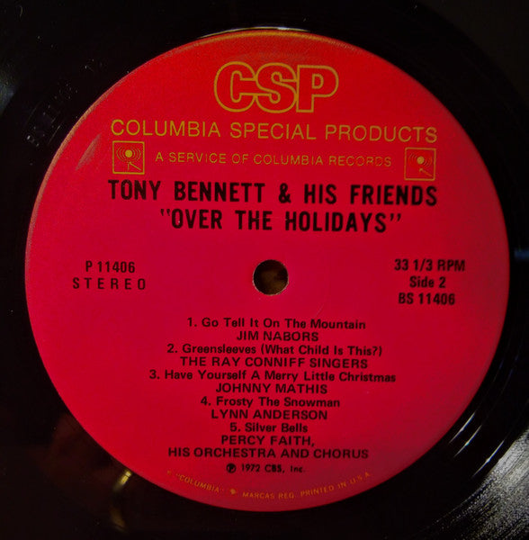 Tony Bennett, Various : Tony Bennett & His Friends Over The Holidays (LP, Comp)