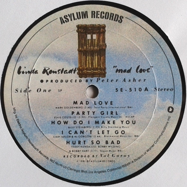 Linda Ronstadt : Mad Love (LP, Album, SP )