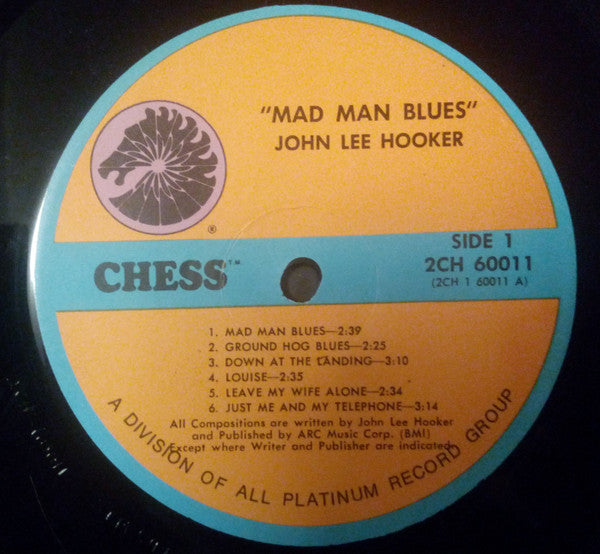 John Lee Hooker : Mad Man Blues (2xLP, Comp)