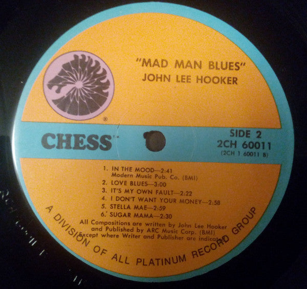 John Lee Hooker : Mad Man Blues (2xLP, Comp)