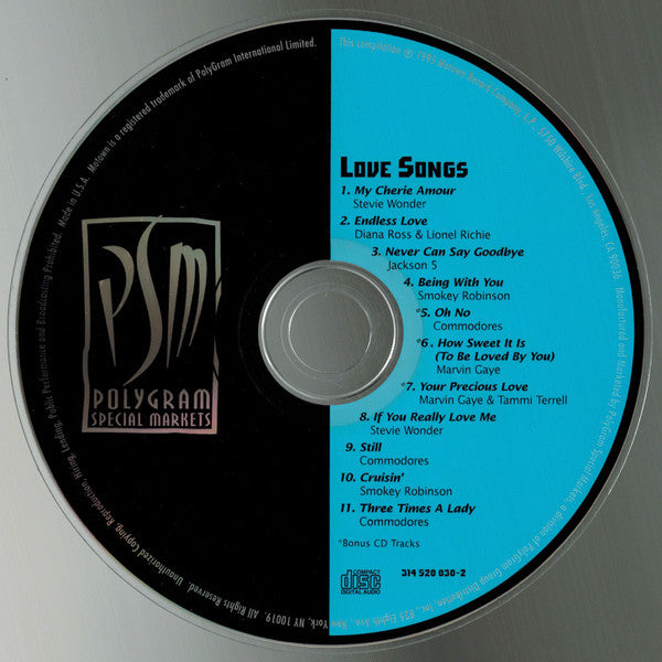 Various : Motown Legends: Love Songs (CD, Comp)