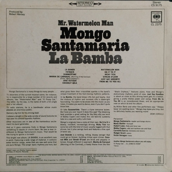 Mongo Santamaria : La Bamba (LP, Album)