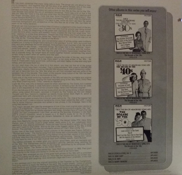 Various : This Is The Era Of Memorable Song Hits: The Decade Of The 60's (2xLP, Comp)
