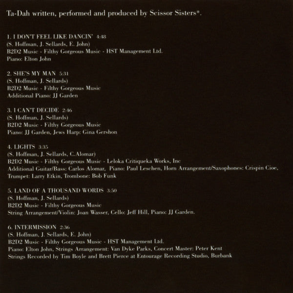 Scissor Sisters : Ta-Dah (CD, Album)