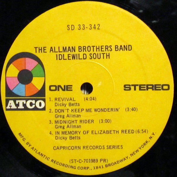 The Allman Brothers Band : Idlewild South (LP, Album, RP, PR )