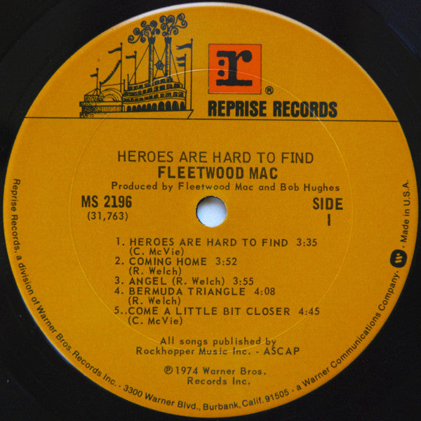 Fleetwood Mac : Heroes Are Hard To Find (LP, Album, RP, San)