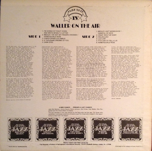 Fats Waller :  Waller On The Air (LP, Comp, RE)