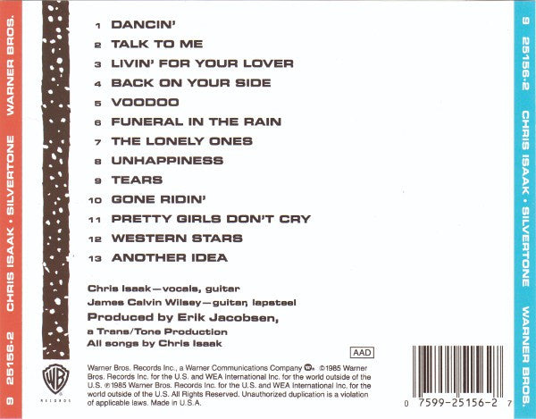 Chris Isaak : Silvertone (CD+G, Album, RP)