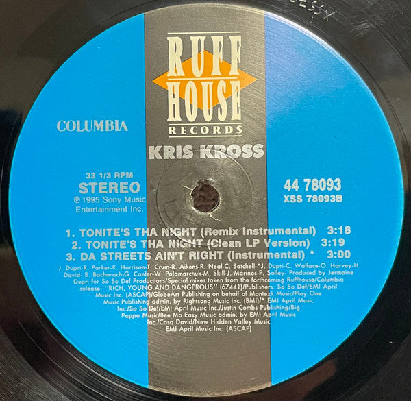 Kris Kross : Tonite's Tha Night (12")