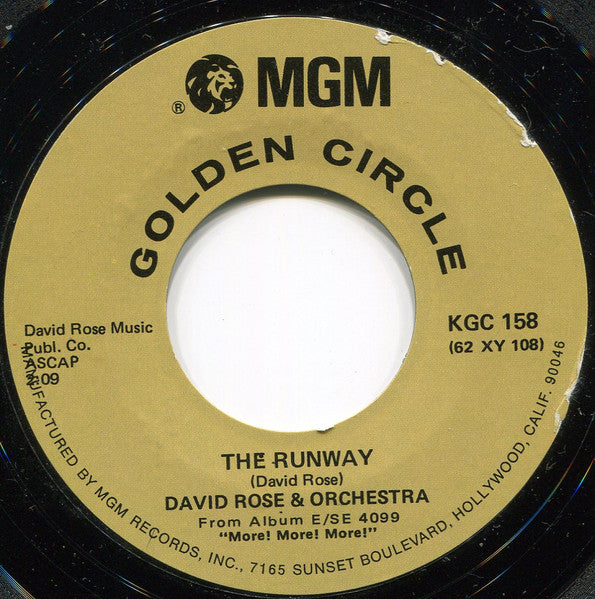 David Rose & His Orchestra : The Stripper / The Runway (7", RE)