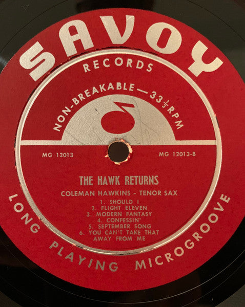 Coleman Hawkins : The Hawk Returns (LP, Album, Mono)